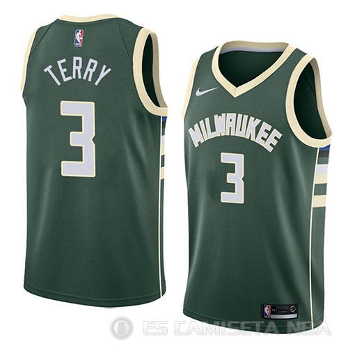 Camiseta Jason Terry #3 Milwaukee Bucks Icon 2018 Verde - Haga un click en la imagen para cerrar